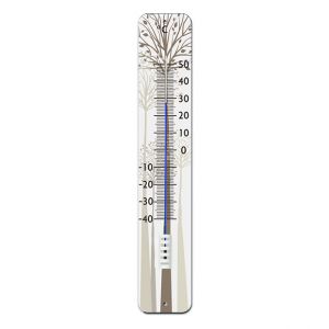 Thermomètre mural en métal avec décor forêt – Réf. STIL 10043