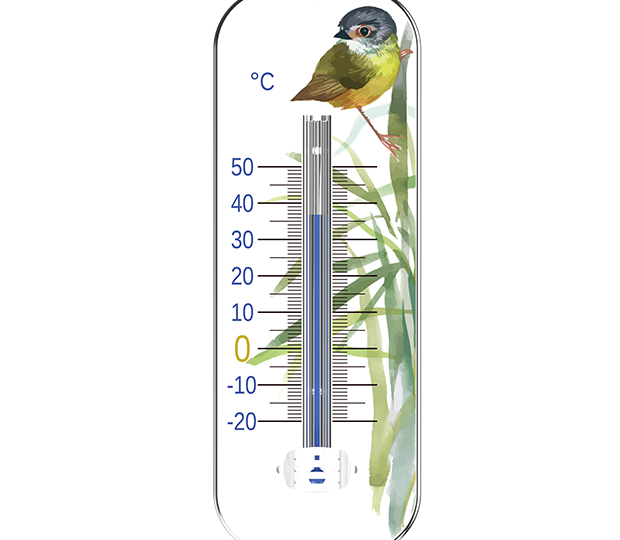 thermomètre ambiant décor oiseau 10046