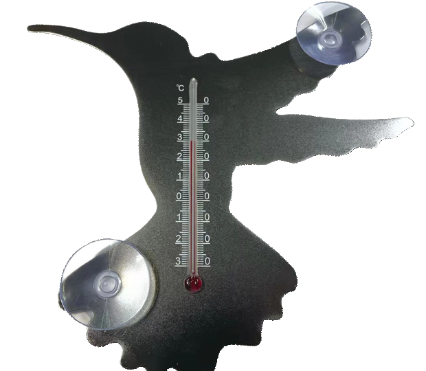 1549.5 Thermomètre de fenêtre en métal - forme colibri