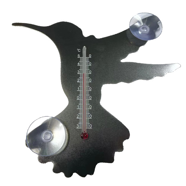 1549.5 Thermomètre de fenêtre en métal - forme colibri