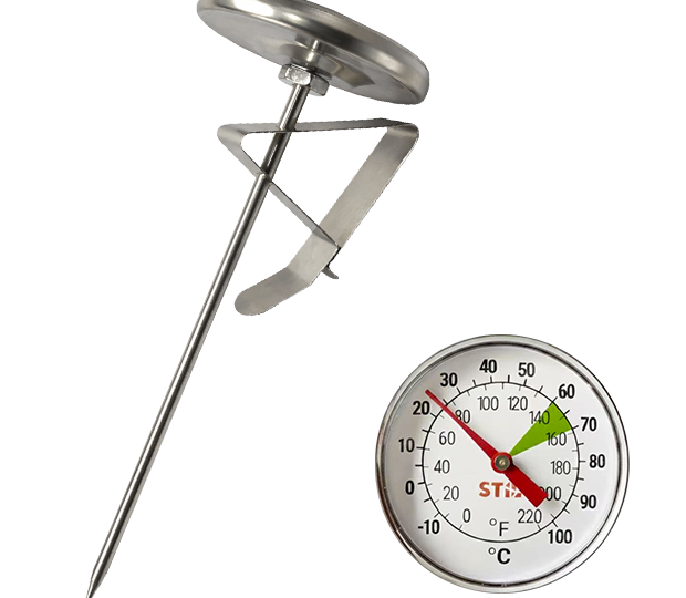 thermomètre lait café 4837 STIL avec sonde inox et cadran diamètre 45mm