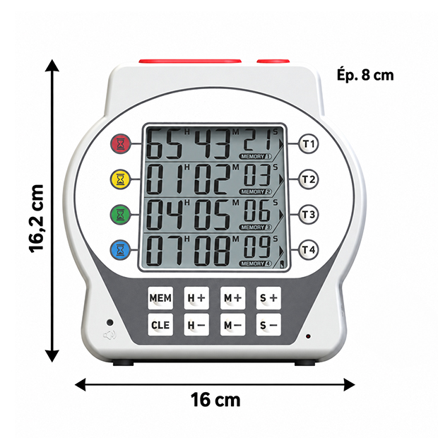 Dimensions du minuteur géant à 4 temps STIL 4873